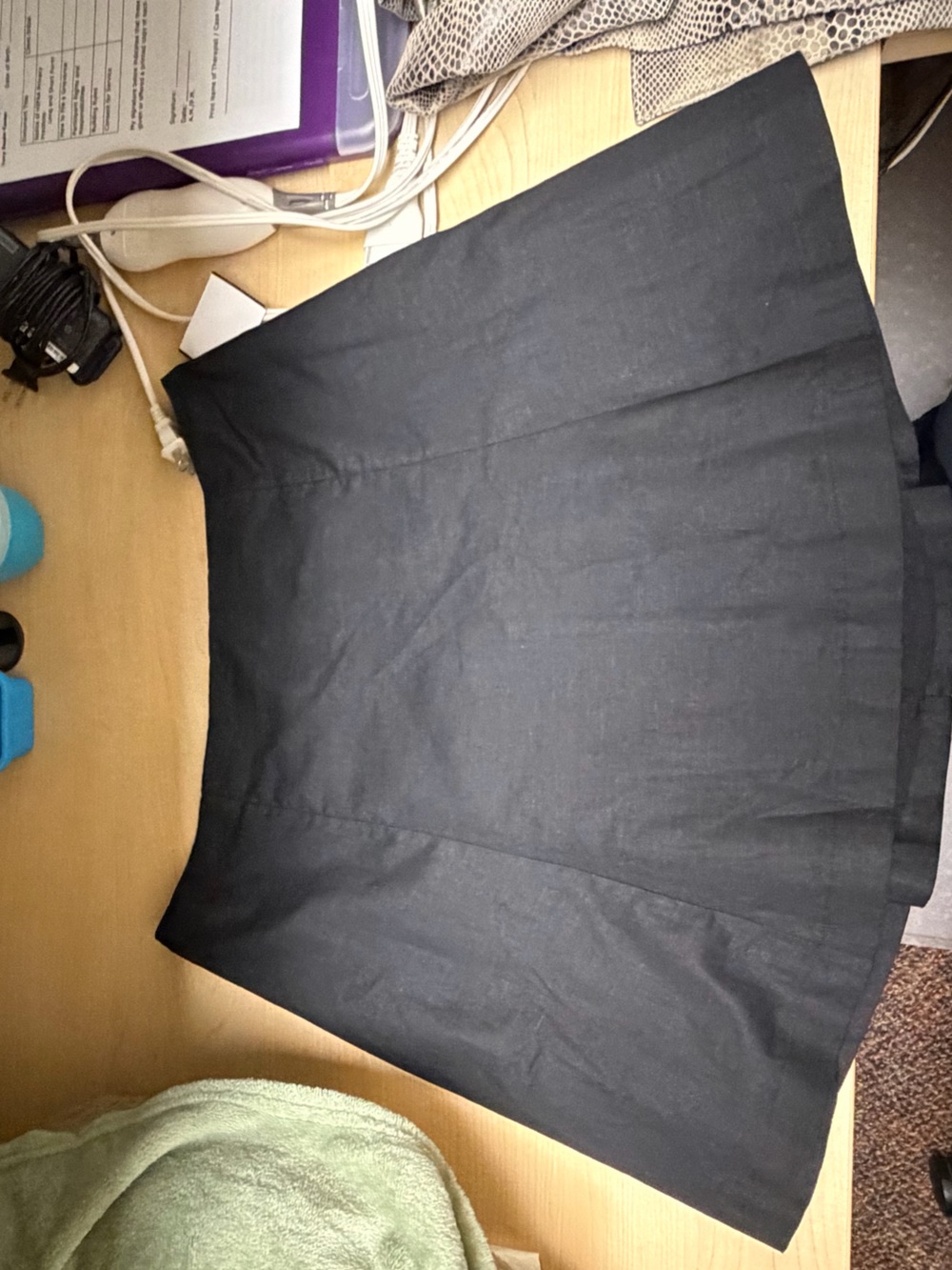 Lisa Says Gah Black A-Line Mini Skirt